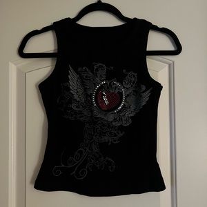 Black y2k Tank Top. Size OS.